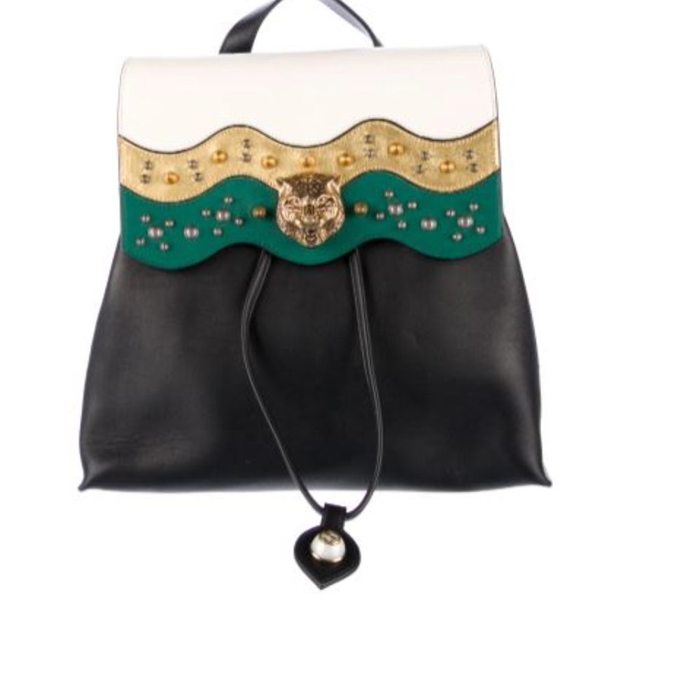 GUCCI Malin Medium Studded Leather Backpack
